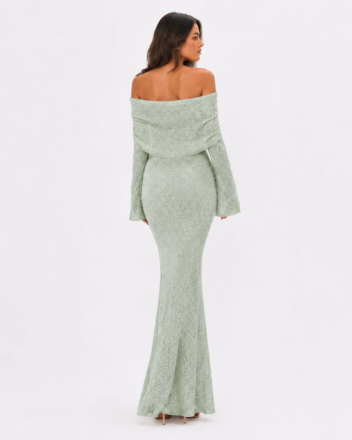 The Sage Ethereal Off-Shoulder Knit
