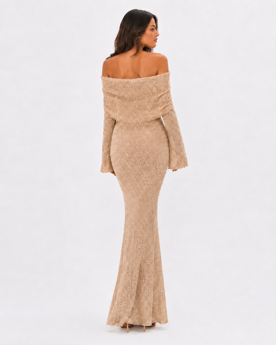 The Sage Ethereal Off-Shoulder Knit