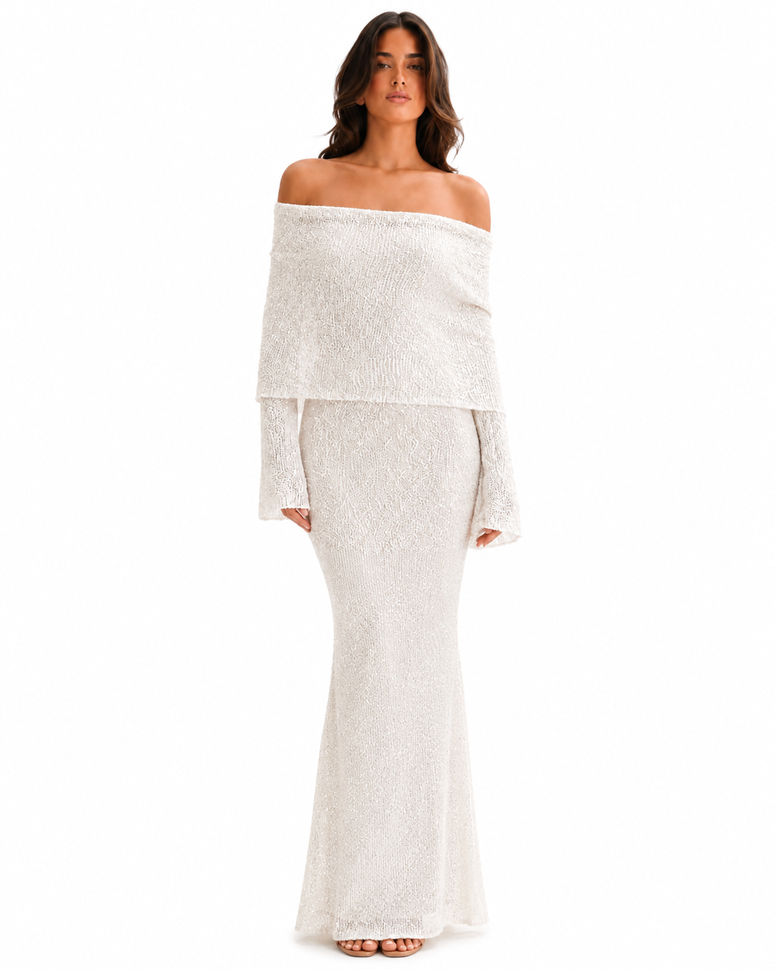 The Sage Ethereal Off-Shoulder Knit