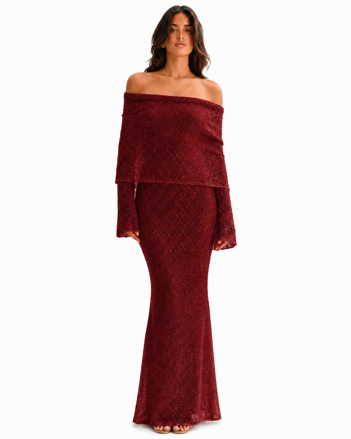 The Sage Ethereal Off-Shoulder Knit