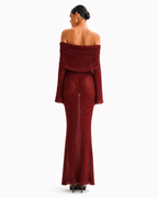 The Sage Ethereal Off-Shoulder Knit