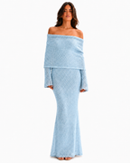 The Sage Ethereal Off-Shoulder Knit