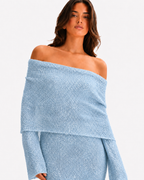 The Sage Ethereal Off-Shoulder Knit