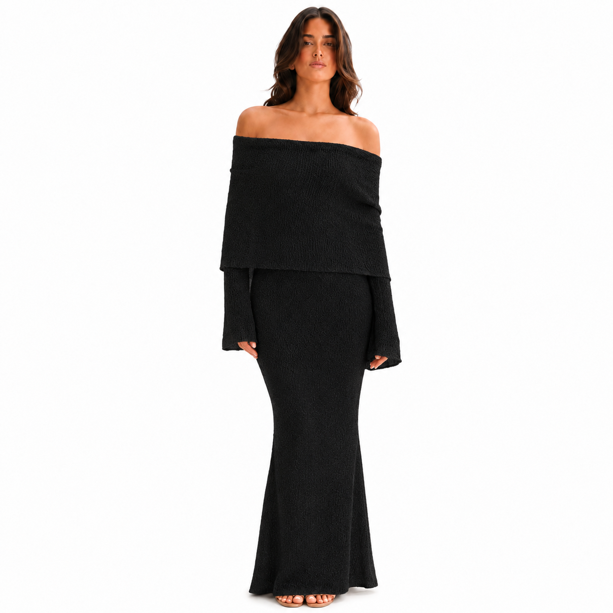 The Sage Ethereal Off-Shoulder Knit