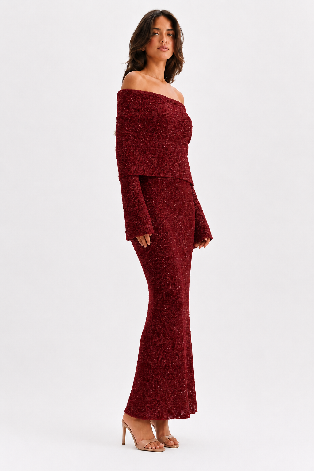 The Sage Ethereal Off-Shoulder Knit