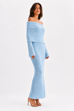 The Sage Ethereal Off-Shoulder Knit