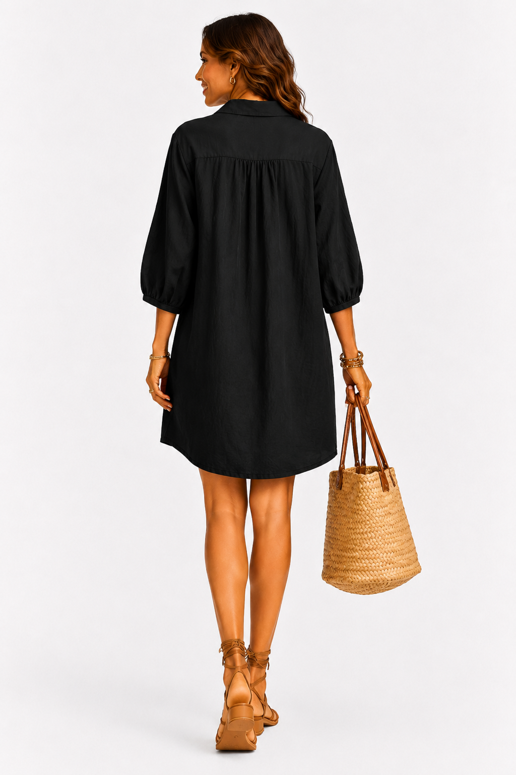 The Riviera Linen-Blend Shift Dress