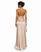 The Seraphina One-Shoulder Satin Maxi
