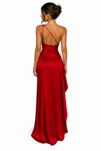 The Seraphina One-Shoulder Satin Maxi
