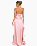 The Seraphina One-Shoulder Satin Maxi