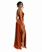 The Seraphina One-Shoulder Satin Maxi