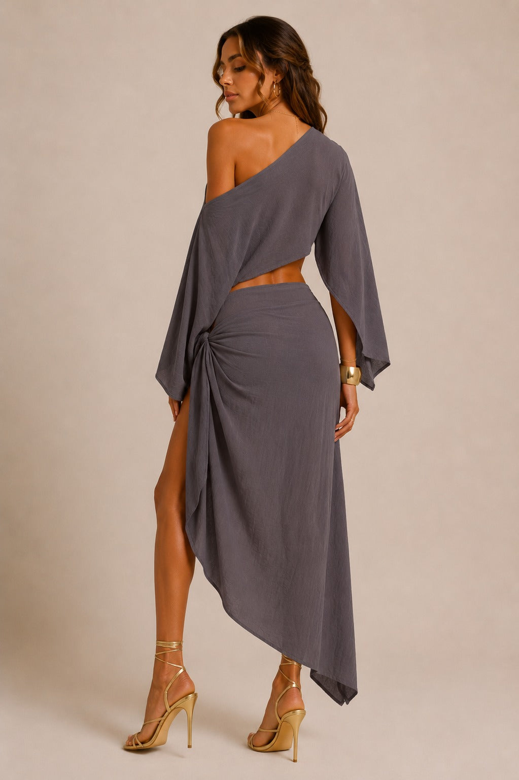 Mykonos Off-Shoulder Crop & Skirt Set