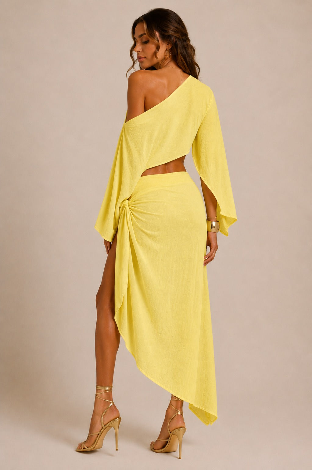 Mykonos Off-Shoulder Crop & Skirt Set